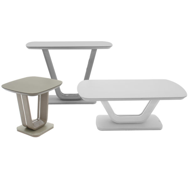 Carnoustie Console Table | Light Grey Matt | Part Assembled