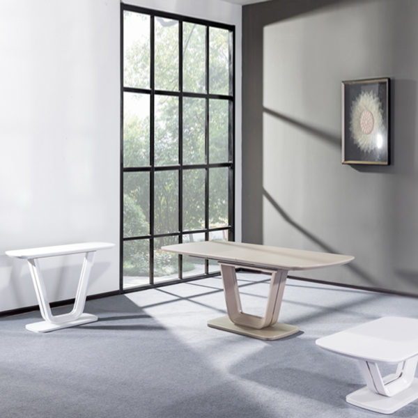 Carnoustie Console Table | Light Grey Matt | Part Assembled