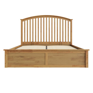 Reus 4’6 Double Ottoman Bed | Oak Finish