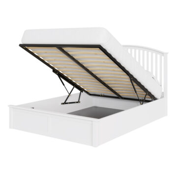 Reus White 4’6 Double Ottoman Bed