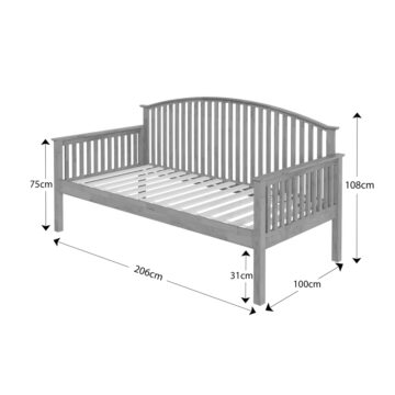 Reus 3′ Single Day Bed | Oak Finish