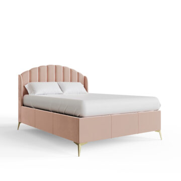 Haikou Pink 5′ King Size End Lift Ottoman Bed