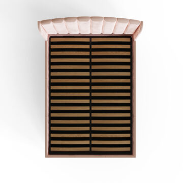 Haikou Pink 5′ King Size End Lift Ottoman Bed