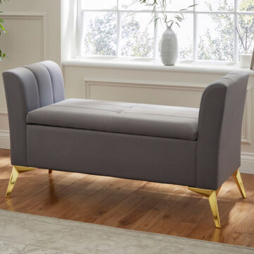 Haikou Storage Bench | Grey | Self Assembly