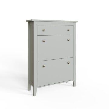 Grey Two Tier Shoe Cabinet