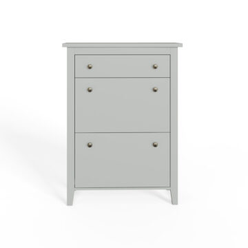 Grey Two Tier Shoe Cabinet