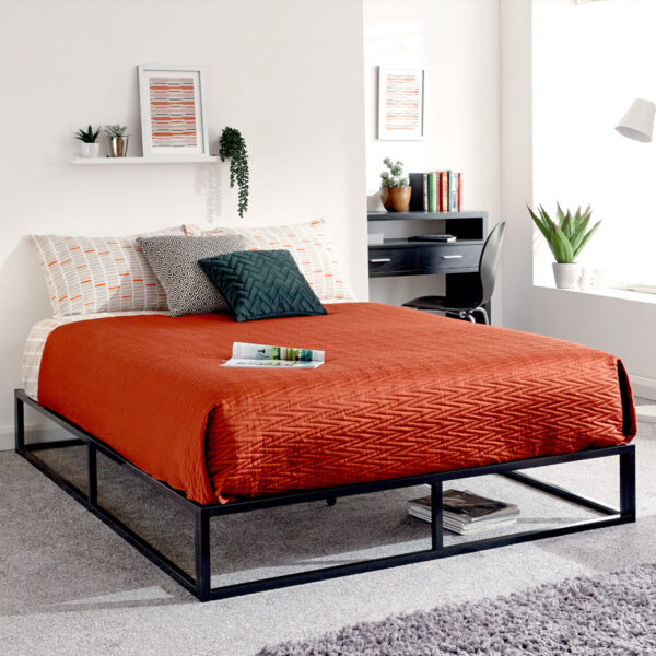 Simplicity Double Platform Bed | Black