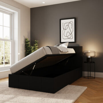 Marikina Black 3′ Side Lift Ottoman Single Bed