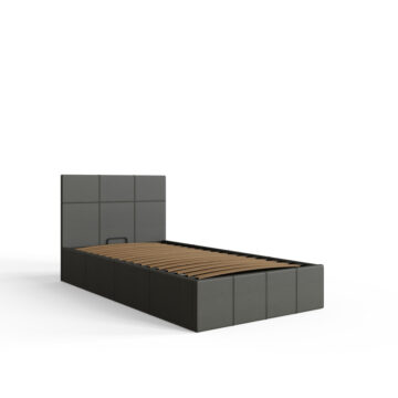 Marikina Grey PU 3′ Side Lift Ottoman Single Bed