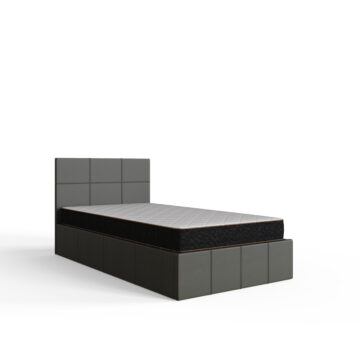 Marikina Grey PU 3′ Side Lift Ottoman Single Bed