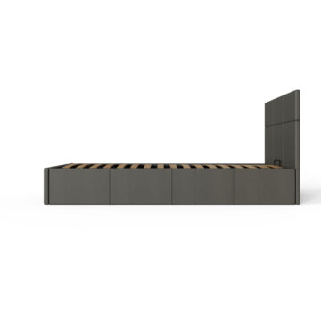 Marikina Grey PU 3′ Side Lift Ottoman Single Bed