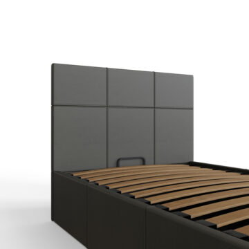Marikina Grey PU 3′ Side Lift Ottoman Single Bed