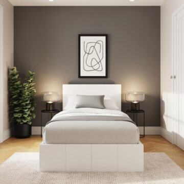 Marikina White 3′ Side Lift Ottoman Single Bed