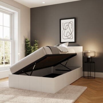 Marikina White 3′ Side Lift Ottoman Single Bed