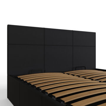 Marikina Black 4′ Side Lift Ottoman Small Double Bed