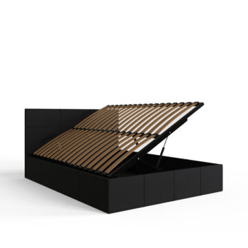 Marikina Black 4′ Side Lift Ottoman Small Double Bed