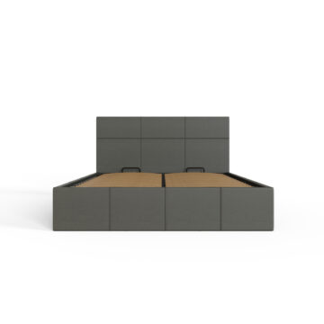 Marikina Grey PU 4′ Side Lift Ottoman Small Double Bed