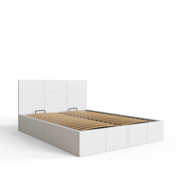 Marikina White 4′ Side Lift Ottoman Small Double Bed