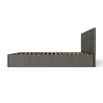 Marikina Grey PU 4’6 Side Lift Ottoman Double Bed