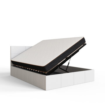 Marikina White 4’6 Side Lift Ottoman Double Bed