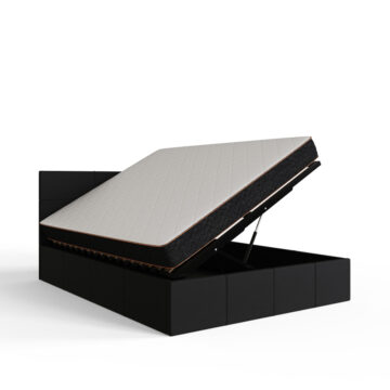 Marikina Black 5′ Side Lift King Size Ottoman Bed
