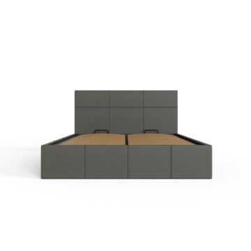 Marikina Grey PU 5′ Side Lift King Size Ottoman Bed
