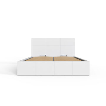Marikina White 5′ Side Lift King Size Ottoman Bed