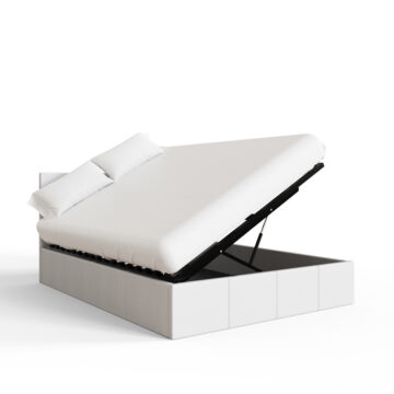 Marikina White 5′ Side Lift King Size Ottoman Bed