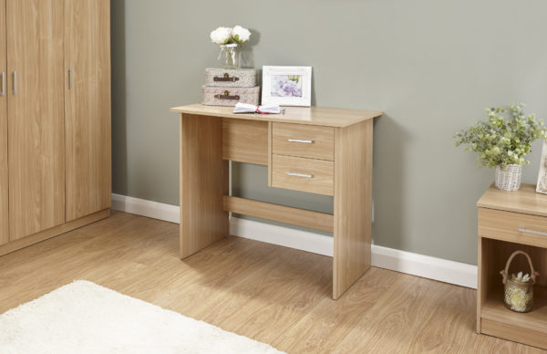 Elgin 2 Drawer Desk | Oak | Self Assembly