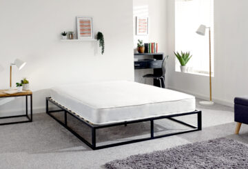 Simplicity Black 4′ Platform Small Double Bed