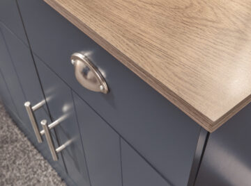 Oban Slate Blue 2 Door Compact Sideboard with Drawers
