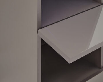 Lugo Grey Tall Shelf Unit | LEDs