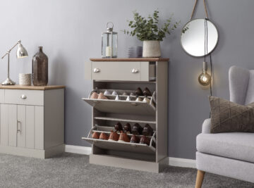 Oban Grey Shoe Cabinet