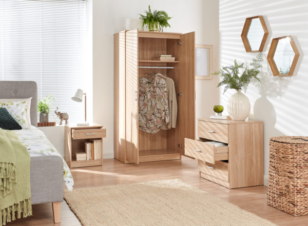 Elgin 3 Piece Bedroom Set | Oak