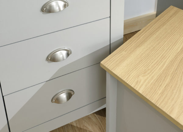 Fife Grey Dressing Table Set | Grey | Self Assembly