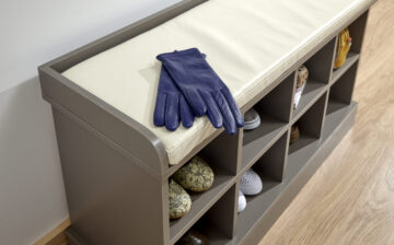 Grey Shoe Bench