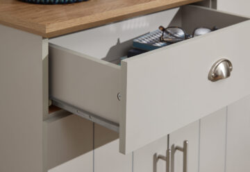 Oban Grey 3 Door Large Sideboard with Drawers
