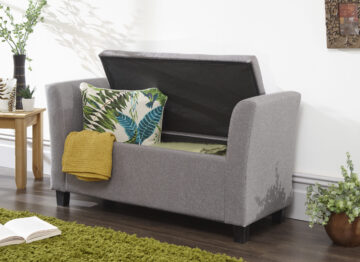 Roma Grey Fabric Window Seat