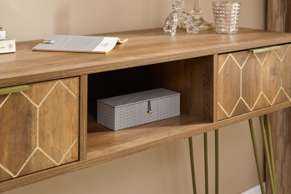 Kentwood Mango 2 Drawer Console Table | Self Assembly