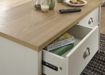 Fife Cream 2 Drawer Coffee Table | Cream | Clearance