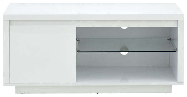 Alaska High Gloss LED TV Unit | White | Self Assembly