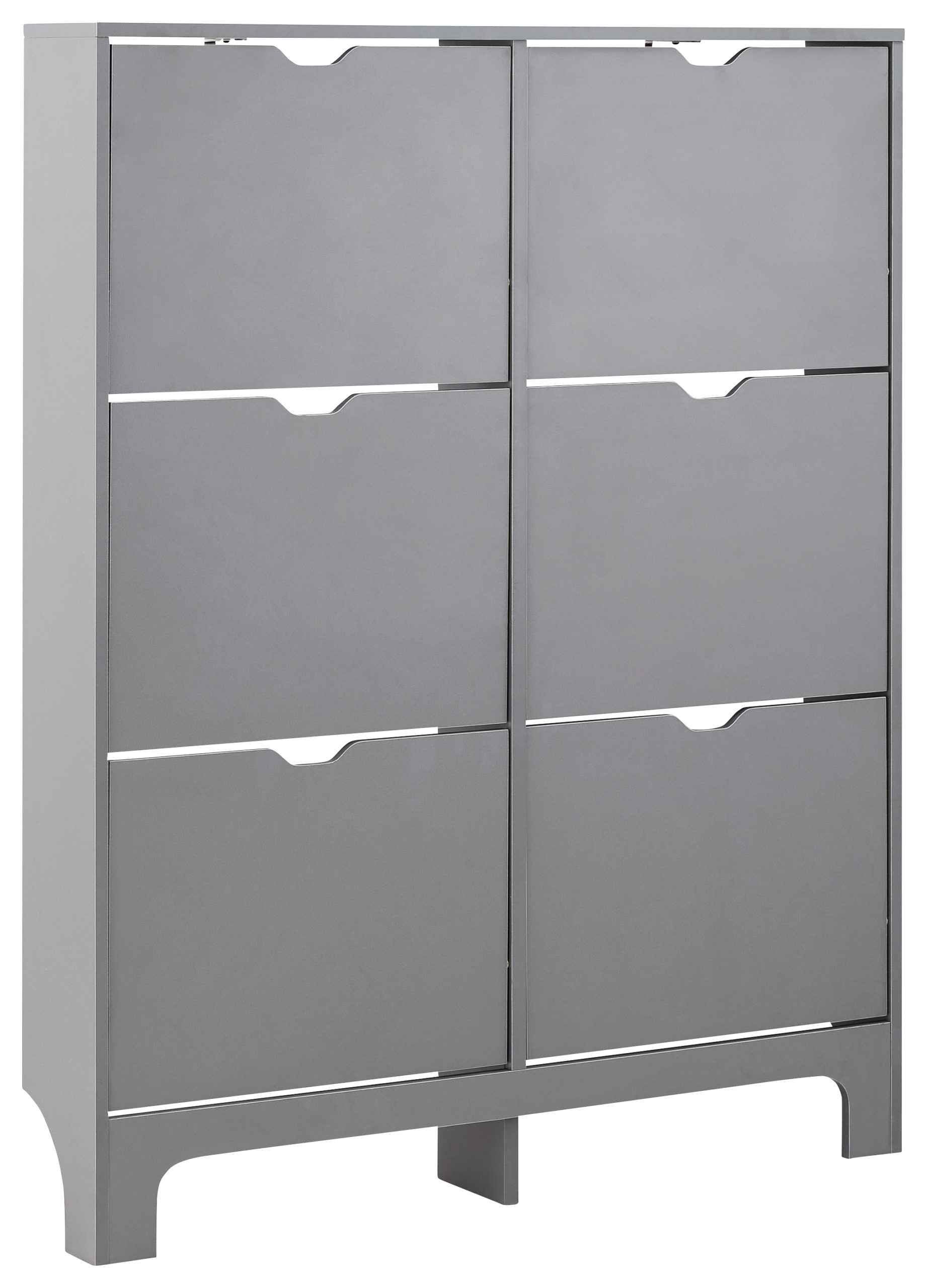 chest of drawers with shoe storage on Narrow 6 Drawer Shoe Cabinet Grey Self Assembly Oak World