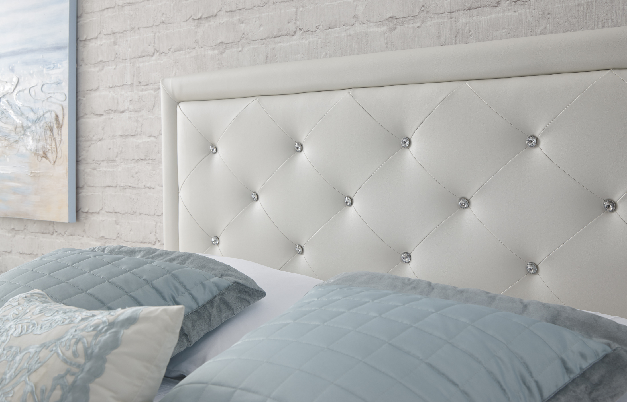 Kigali Double Bed Gas Lift White Oak World