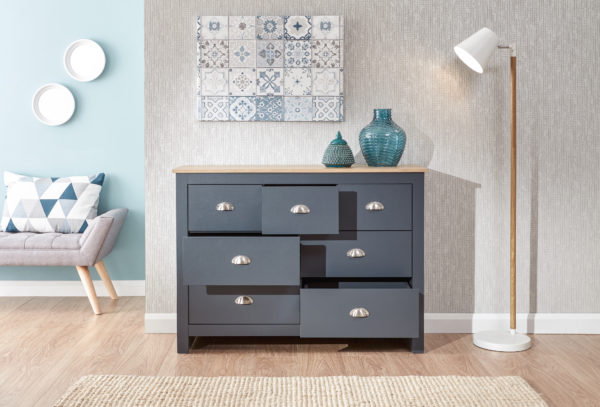 Fife Slate Blue Merchants Chest | Slate Blue | Self Assembly