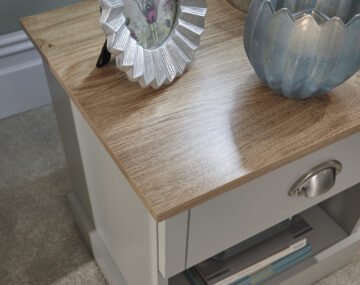 Oban Grey 1 Drawer Bedside Table