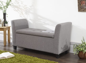Roma Grey Fabric Window Seat