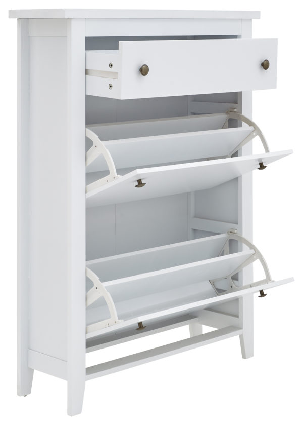 Two Tier Shoe Cabinet | White | Self Assembly