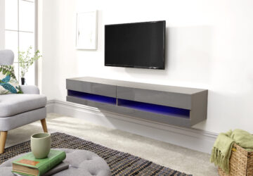 Lugo Grey Wall TV Unit 150cm | LED