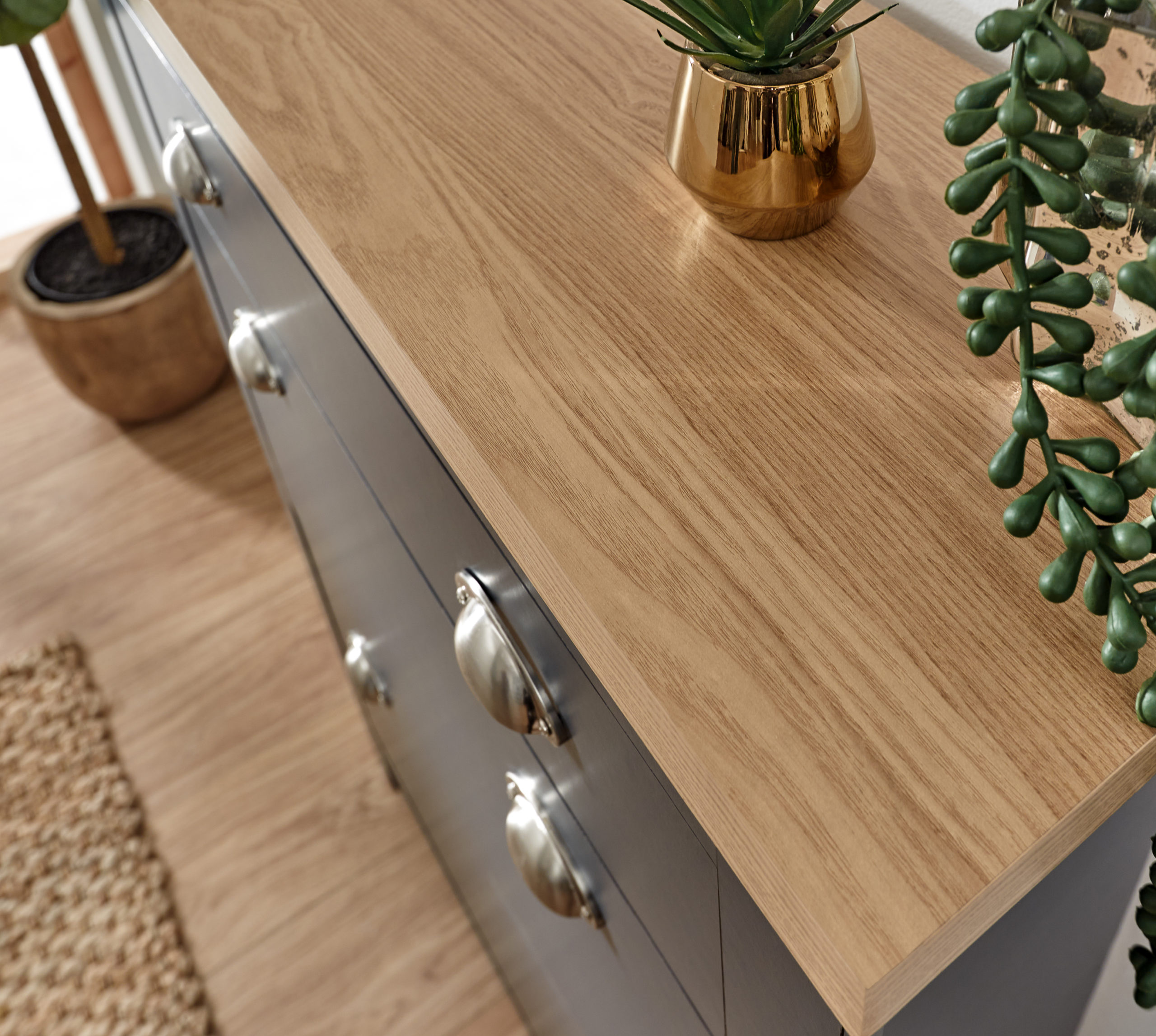 Fife Slate Blue 2 Door 1 Drawer Shoe Slate Blue Self