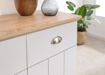 Oban Grey 2 Door Compact Sideboard with Drawers